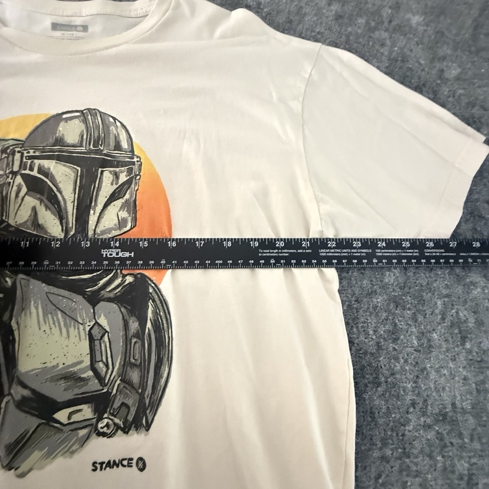 Stance Star Wars Mandalorian Grogu Graphic T Shirt Mens XL Cream Disney - Picture 5 of 6